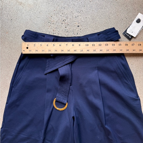 Lauren Ralph Lauren Cropped Pleated Wide Leg Trousers  Sz MEDIUM With Bel… - Picture 12 of 16